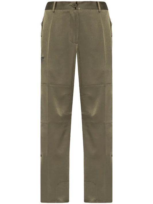 Satin Straight-Leg Trousers