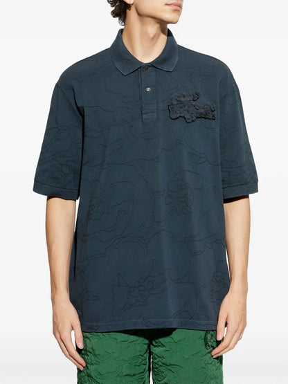 Crocodile-Appliqué Polo Shirt