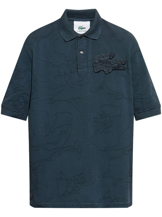 Crocodile-Appliqué Polo Shirt