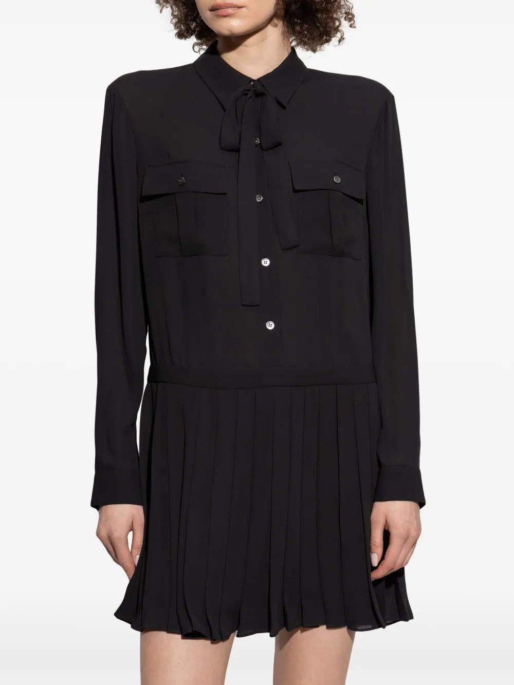 Pleated Shirt Dress