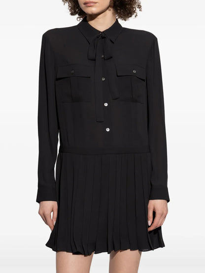 Pleated Shirt Dress