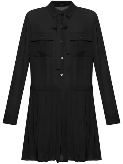 Pleated Shirt Dress