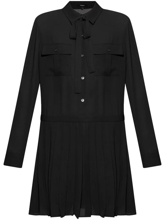 Pleated Shirt Dress
