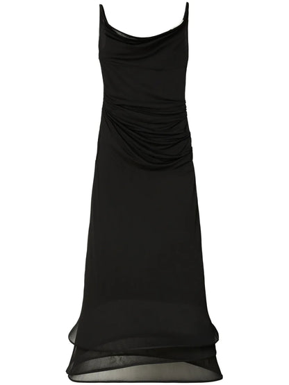 Hoop-Detailing Midi Dress