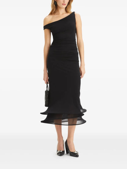 Hoop-Detailing Midi Dress