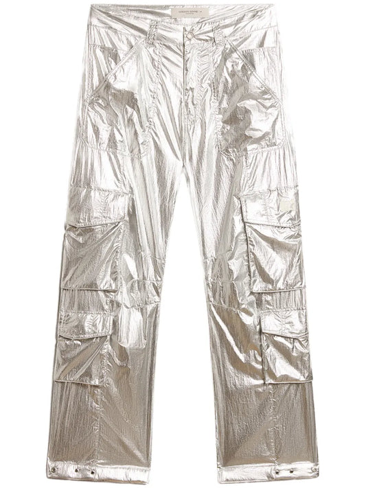 Metallic Cargo Pants