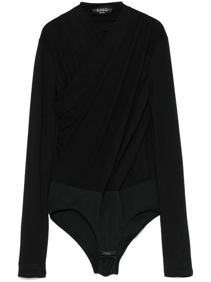 Draped-Detail Bodysuit