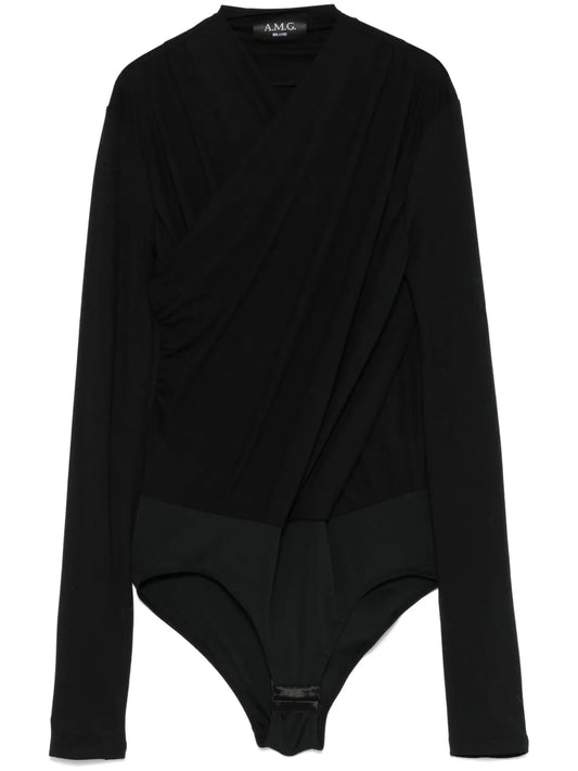 Draped-Detail Bodysuit