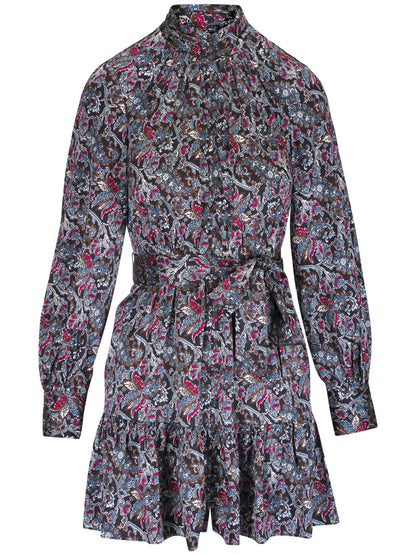 Paisley-Print Mini Dress
