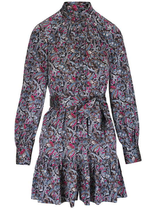Paisley-Print Mini Dress