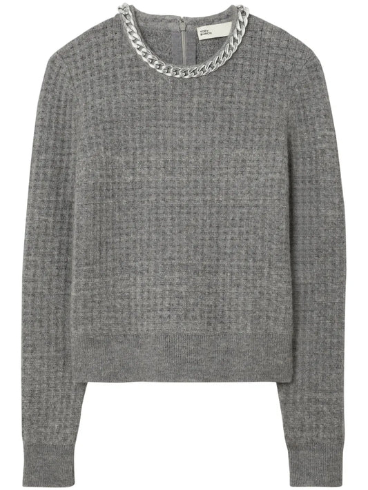 Chain Crew-Neck Sweater
