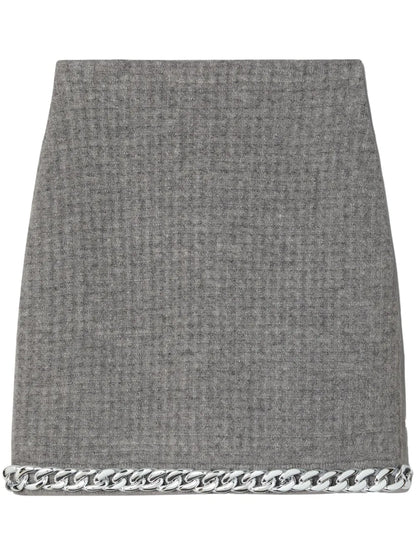 Chain-Detail Mini Skirt