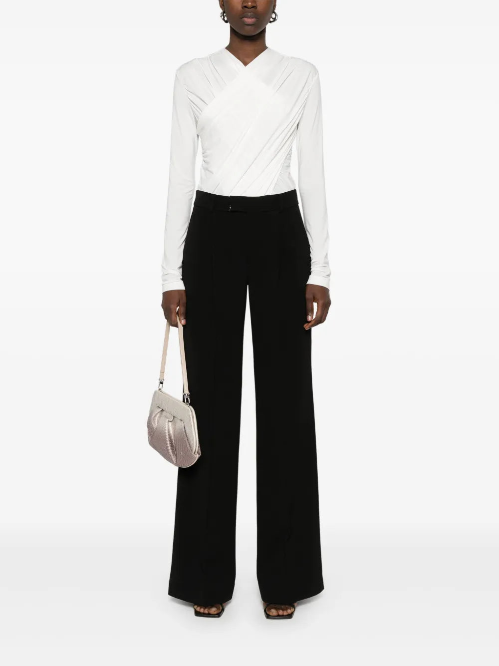 Draped-Detail Bodysuit