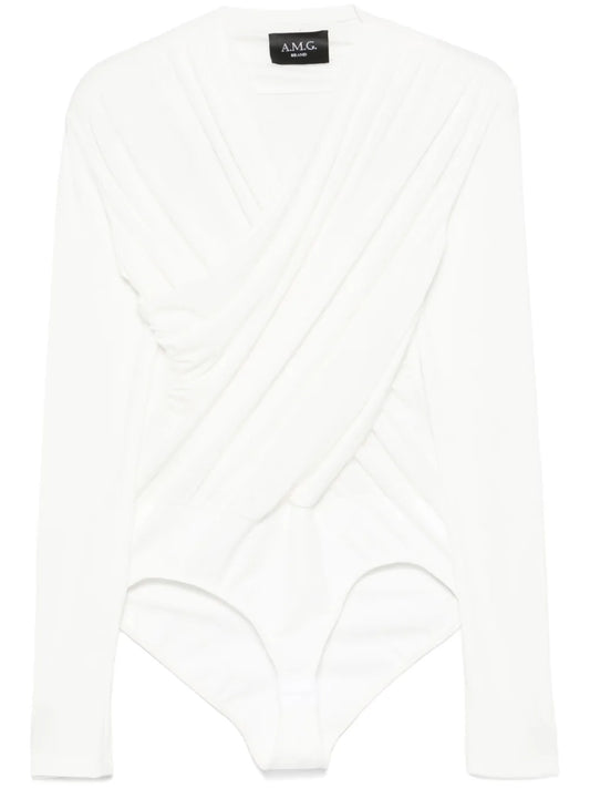 Draped-Detail Bodysuit