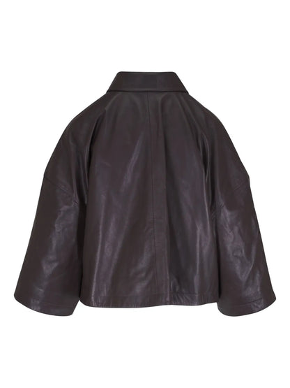 Buttoned Leather Jacket