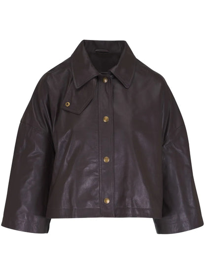 Buttoned Leather Jacket