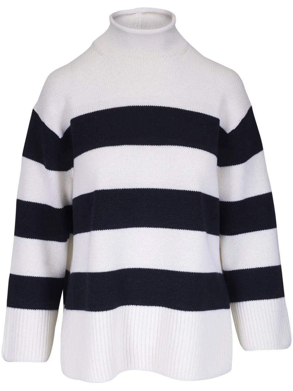 Roll-Neck Striped Sweater