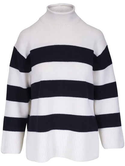 Roll-Neck Striped Sweater