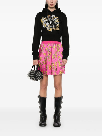 Barocco-Print Mini Skirt