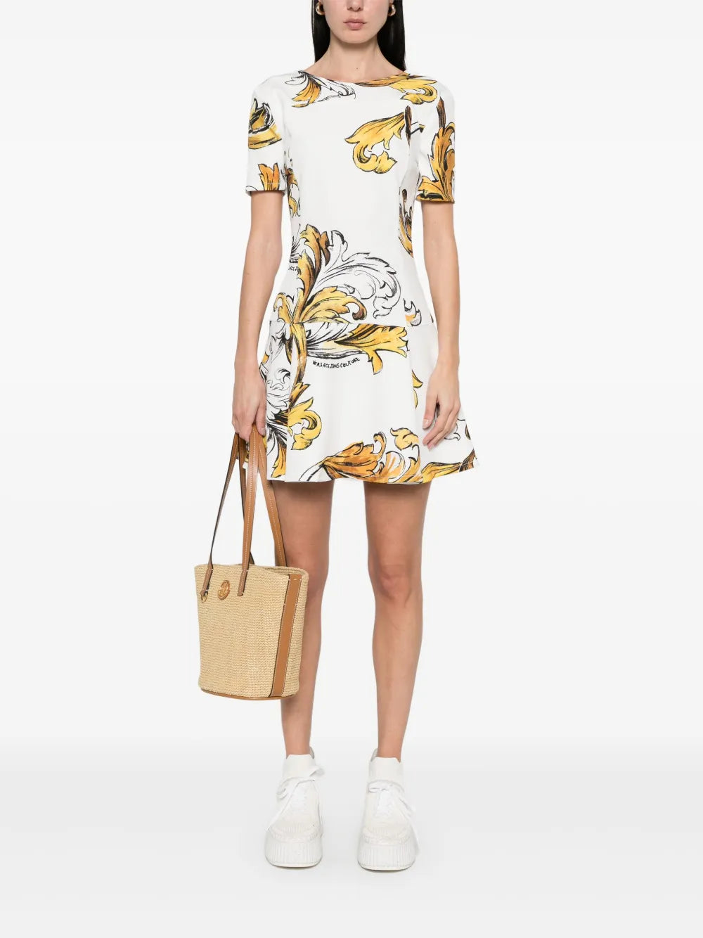 Barocco-Print Mini Dress