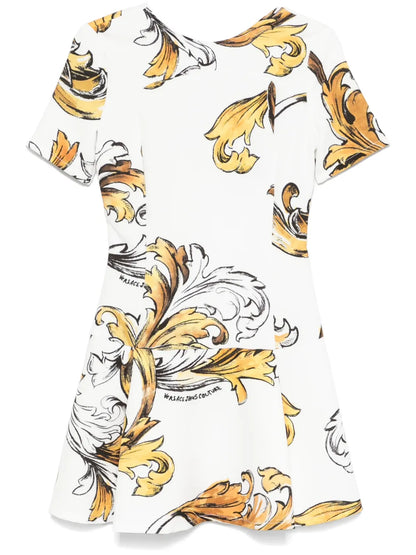 Barocco-Print Mini Dress