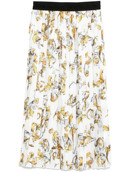 Barocco-Print Midi Skirt