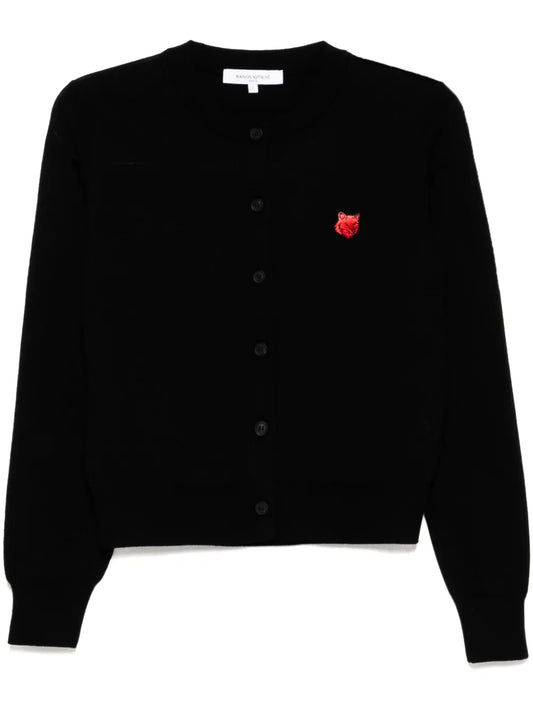 Bold Fox Head Patch Cardigan