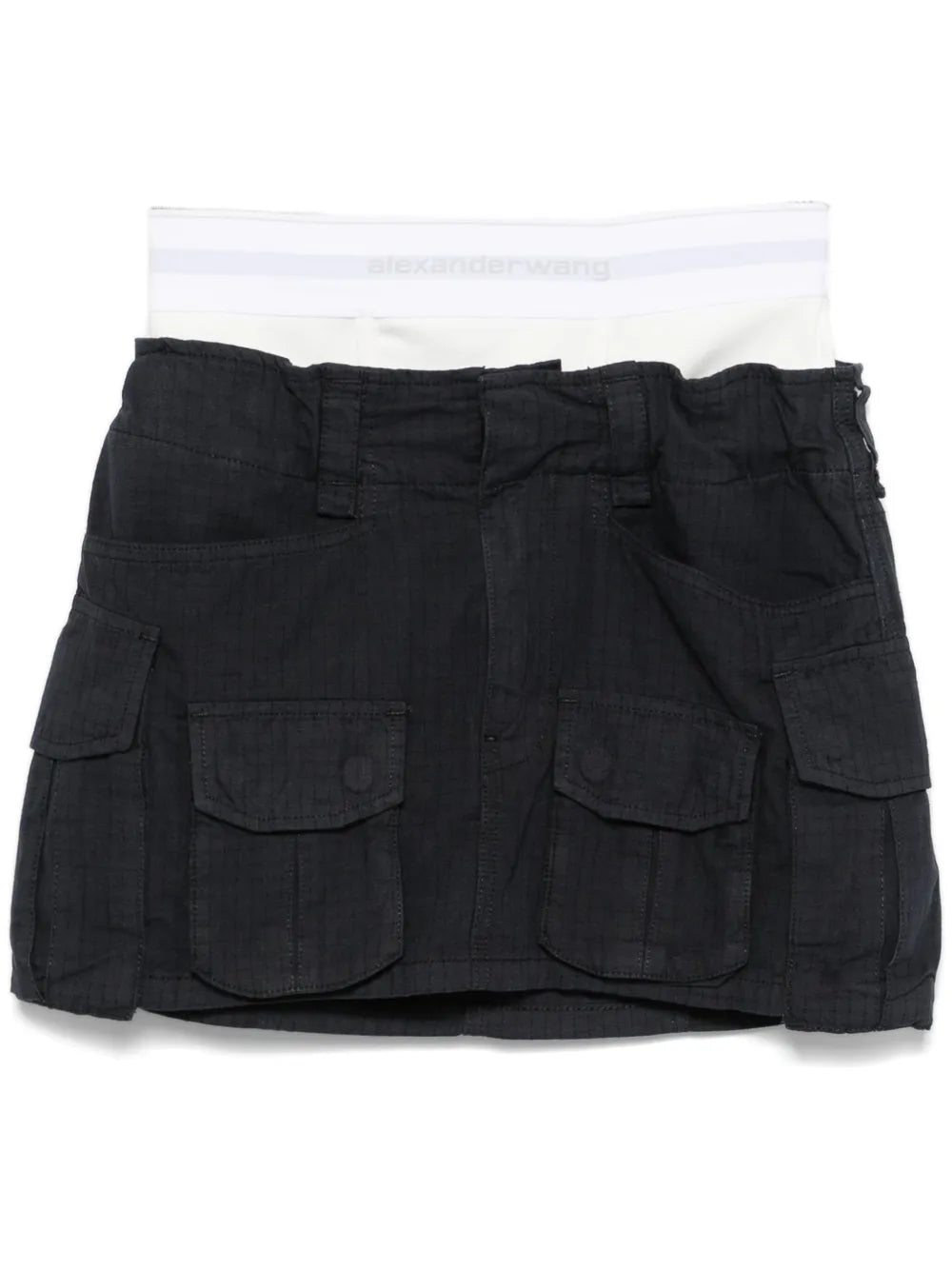 Logo-Waistband Mini Skirt
