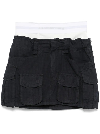 Logo-Waistband Mini Skirt