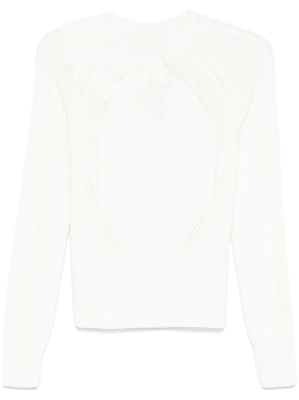 Floral-Embroidery Sweater