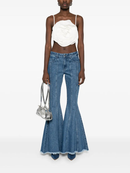 Floral-Appliqué Top