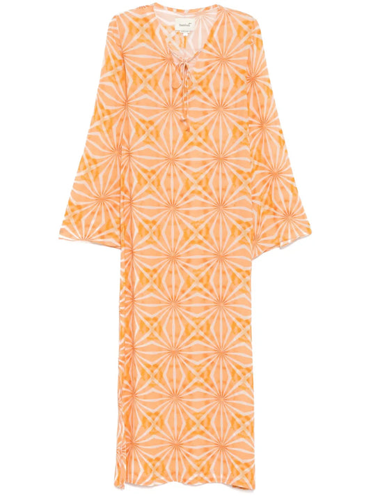 Geometric-Print Dress