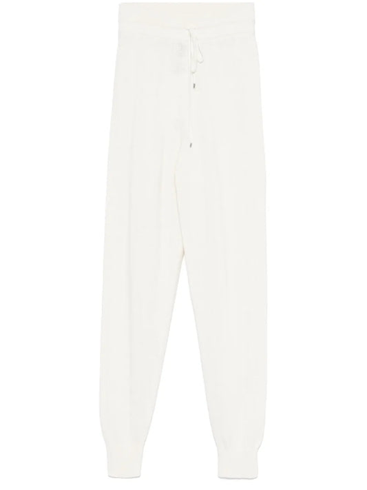 Pointelle-Knit Trousers
