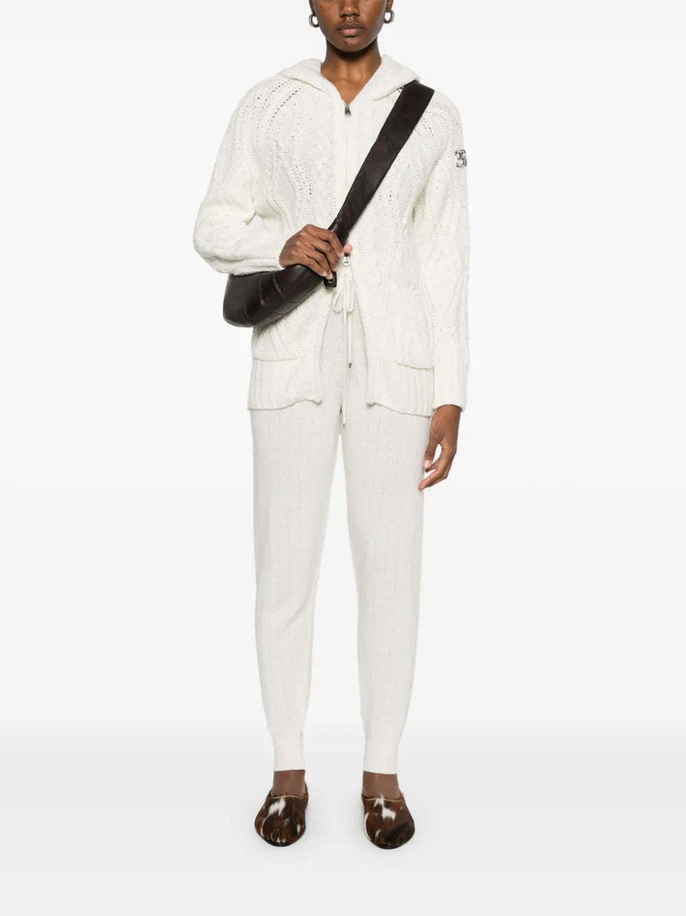 Pointelle-Knit Trousers
