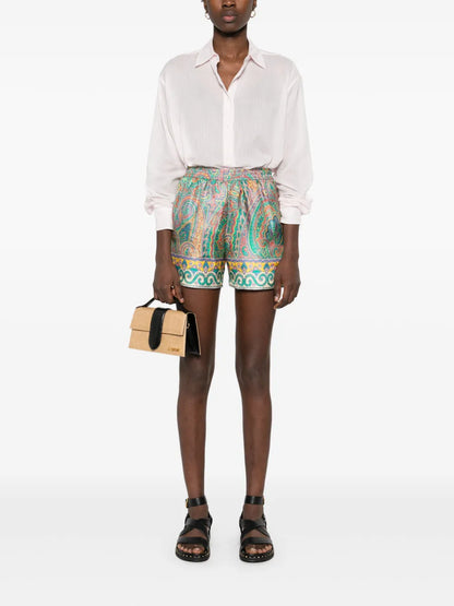 Paisley-Print Shorts