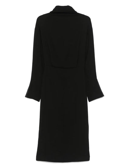 High-Neck Midi Dress