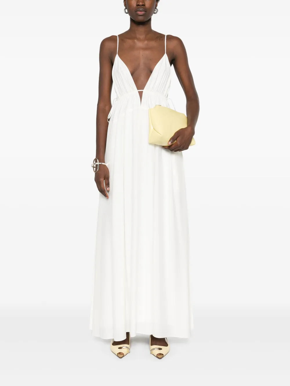 Plunging V-Neck Maxi Dress