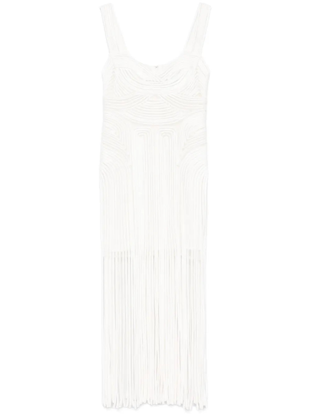 Fringed Midi Skirt