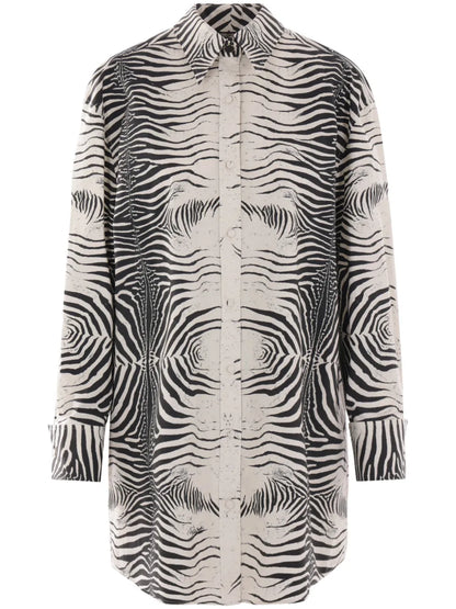 Zebra-Print Shirtdress