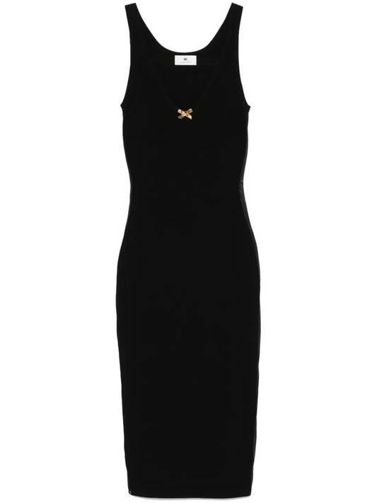 Bow-Detailed Midi Dress