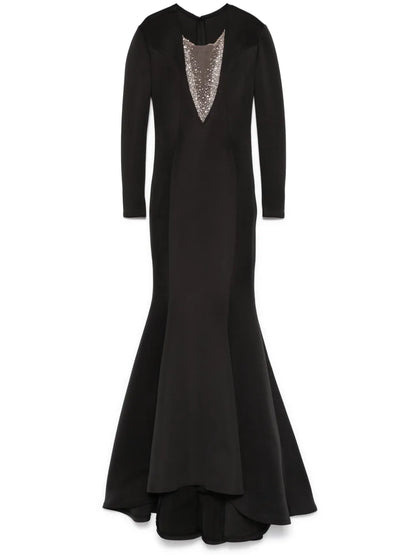 Crystal-Embellished Mermaid Gown