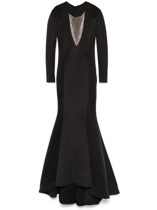 Crystal-Embellished Mermaid Gown