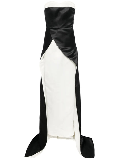 Two-Tone Strapless Gown