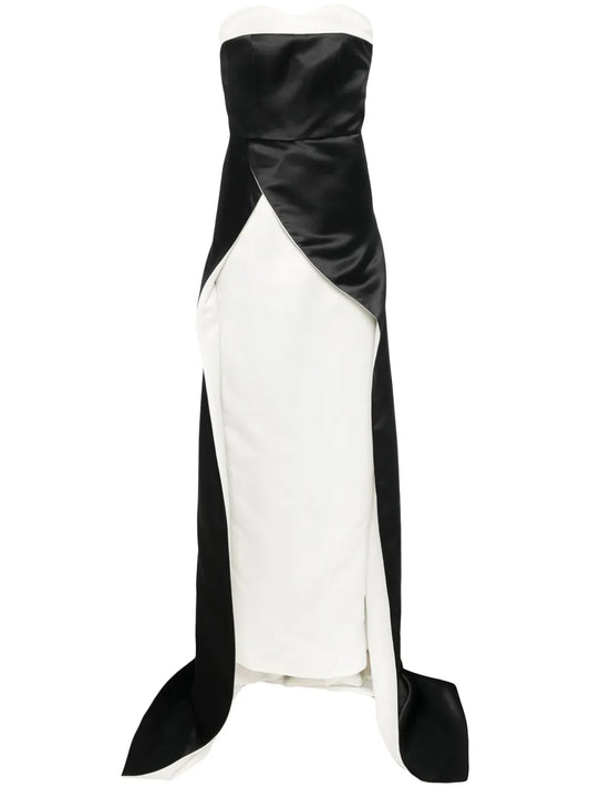 Two-Tone Strapless Gown