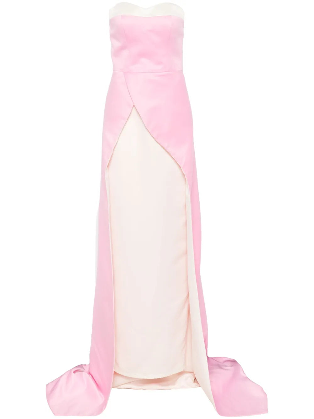 Two-Tone Strapless Gown