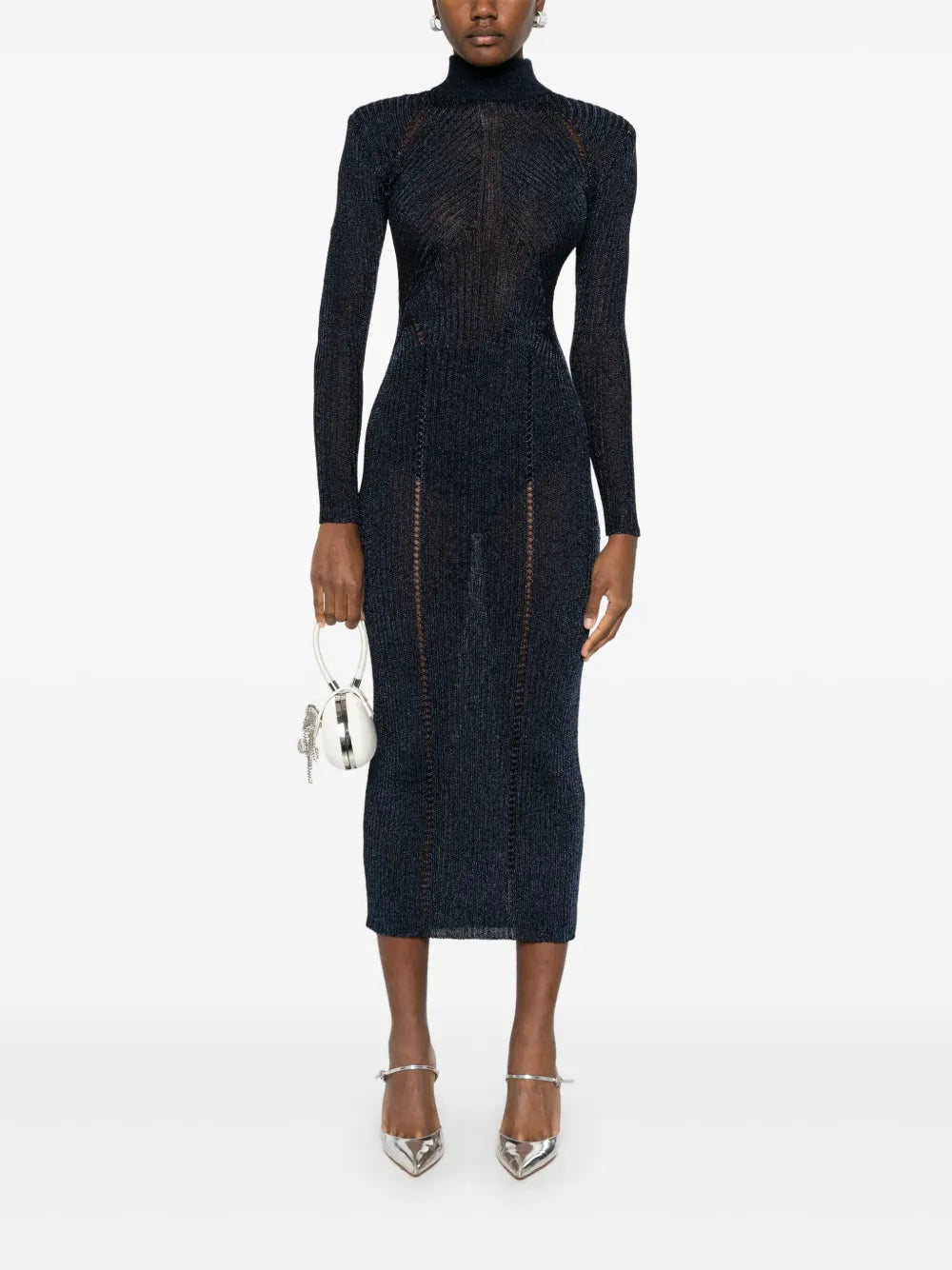 Lurex-Knit Maxi Dress