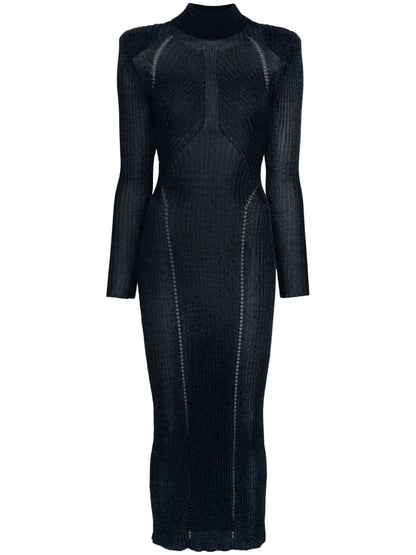 Lurex-Knit Maxi Dress