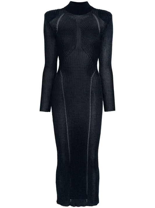 Lurex-Knit Maxi Dress