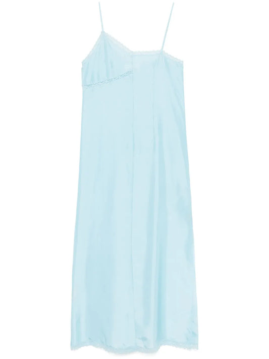 Asymmetric Silk Maxi Dress