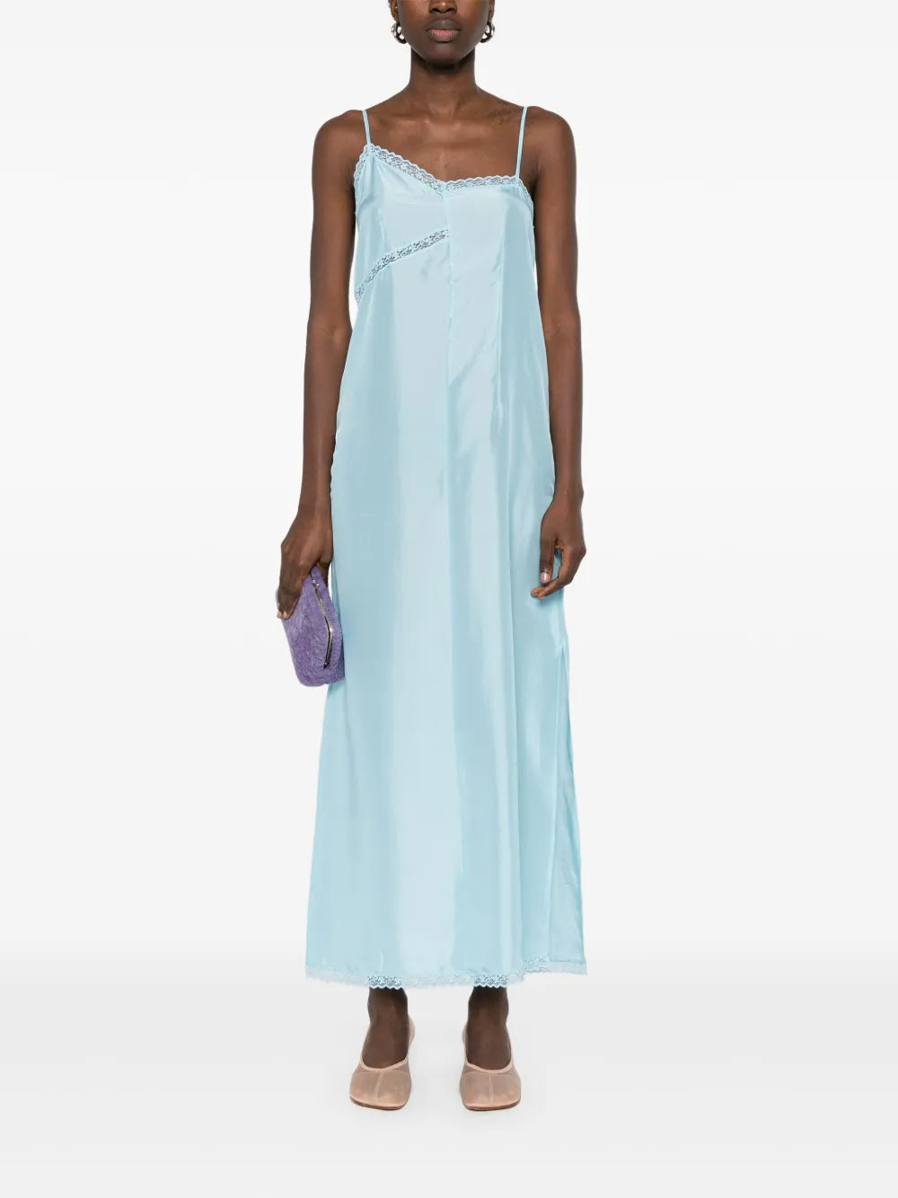 Asymmetric Silk Maxi Dress